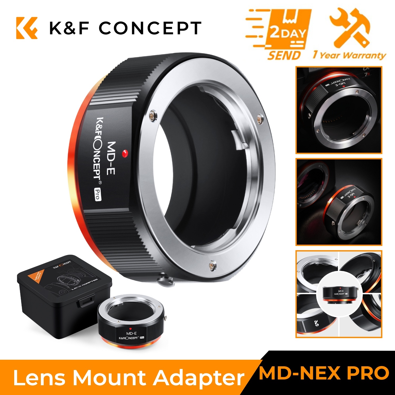 Macro Extension Tube - K&F CONCEPT MD TO NEX เลนส์เมาท์อะแดปเตอร์สำหรับมินอลต้า