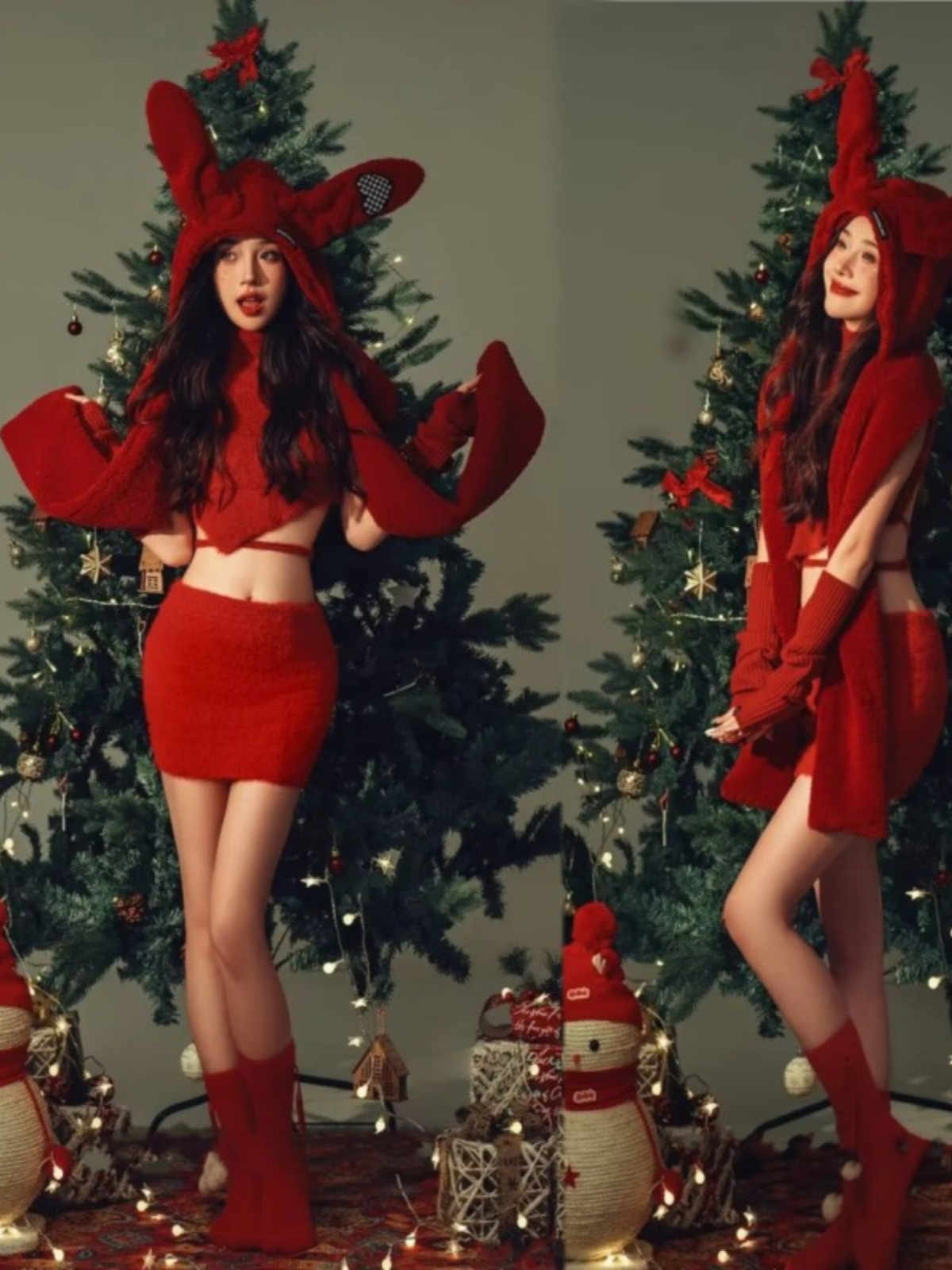 เสื้อกันหนาวธีมคริสต์มาส สาวหว - Photography Year บทวิจารณ์และราคา