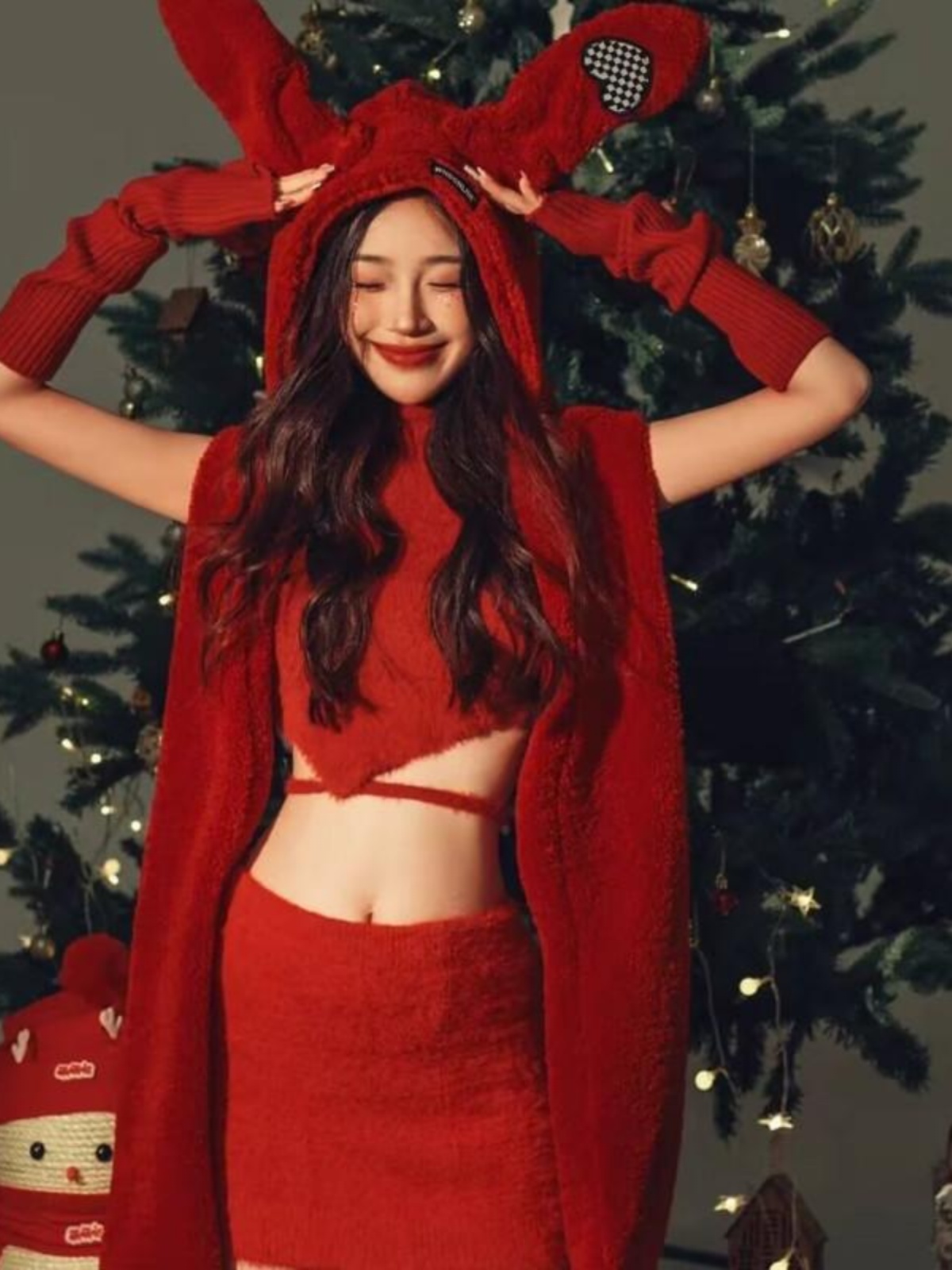 เสื้อกันหนาวธีมคริสต์มาส สาวหว - Photography Year บทวิจารณ์และราคา
